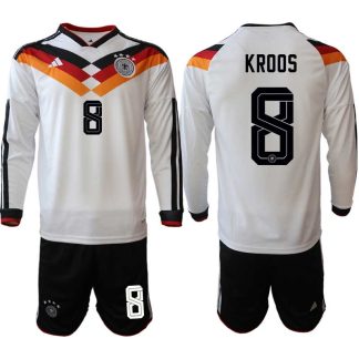 Tyskland Hemmaställ VM 2026 Toni Kroos 8 Herr Långärmad Fotbollskit (Tröja + Shorts)