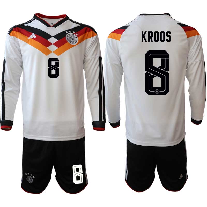 Tyskland Hemmaställ VM 2026 Toni Kroos 8 Herr Långärmad Fotbollskit (Tröja + Shorts) 1 Tyskland Hemmaställ VM 2026 Toni Kroos 8 Herr Långärmad Fotbollskit (Tröja + Shorts)